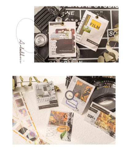 JIANQI 94 Piece Scrapbook Set, Stickers and Decorative Paper Mix, DIY Scrapbooking, Diary, Album, Collage Craft Supplies