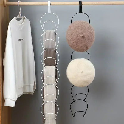Storage Door Hanger Organizer Rack – Multi-Hook Closet Storage for Hats, Caps, Scarves, Bags & Bedroom Organization