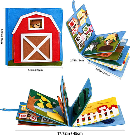 Baby Soft 3D Cloth Book – Montessori Early Learning Toy for Color Cognition & Basic Life Skills