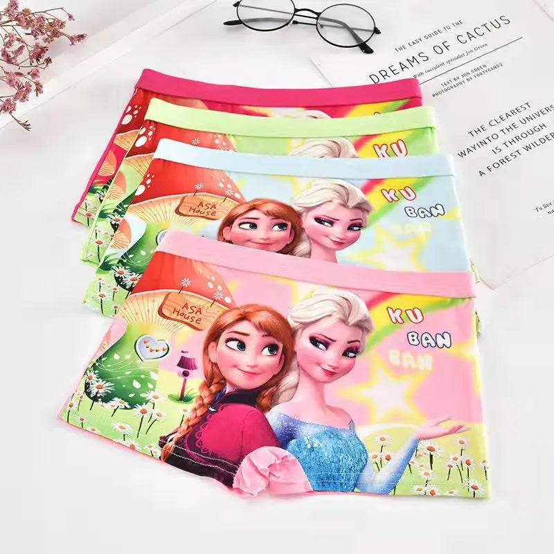 New Girl Underwear Set – Anna Elsa Princess Cartoon Kids Panties, 2-7 Years, Comfortable Briefs for Girls