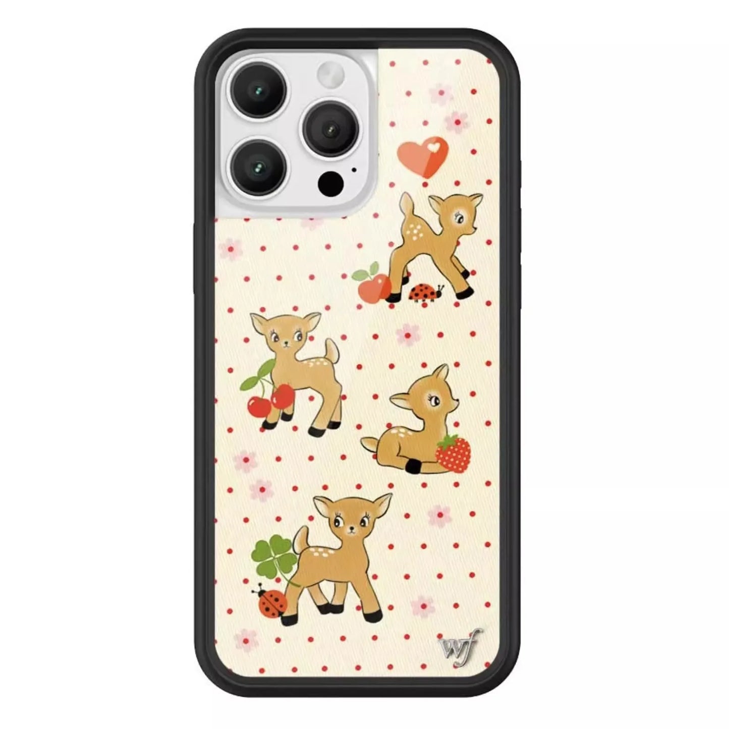 New Wildflower 3D Strawberry & Cherry iPhone Case – Cute Cartoon Cover for iPhone 12–16 Pro/Max/Plus