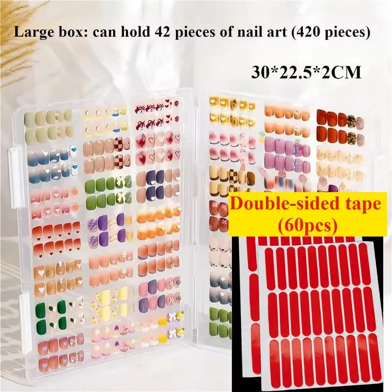 Transparent Nail Display Storage Book - Dustproof Nail Art Plate Organizer & Color Card Holder for Manicure Supplies