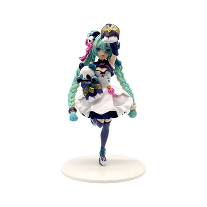 11cm Hatsune Miku Desktop Action Figure – Cute Neko T-Shirt Anime Figurine, Kawaii Girl Model Toy Gift