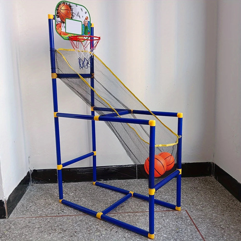 Indoor Outdoor Arcade Basketball Game Set - Easy Setup Hoop Toy with Pump & Balls for Kids, Parties & Holiday Gifts