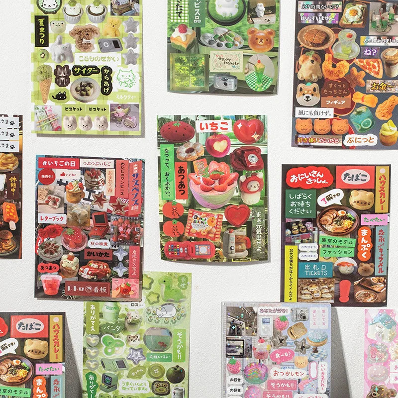 MINKYS 45 Sheets Retro Decorative Stickers – Laptop, Kpop, Toploader, Photocard Sticker Book, Kids Gift & School Stationery