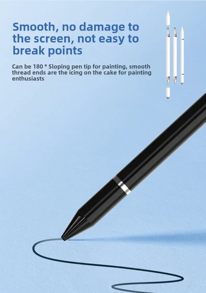 3-in-1 Magnetic Stylus Pen — Capacitive Touch Pen for iOS & Android Tablets and Smartphones, Compatible with iPad, Samsung, Xiaomi & Huawei, Drawing & Writing Tool