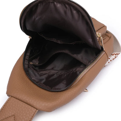 2024 New Women's PU Leather Chest Bag – Fashion Crossbody Shoulder Bag, High-Quality Casual Sac à Main