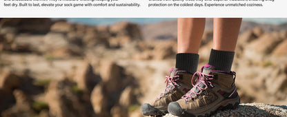 5 Pairs Merino Wool Hiking Socks for Men | Soft, Warm, Moisture-Wicking Winter Crew Socks for Indoor & Outdoor Wear