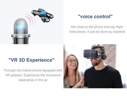 V8 Mini Drone with 4K & 1080P HD Wide-Angle Camera – WiFi FPV RC Helicopter with Height Hold for Kids