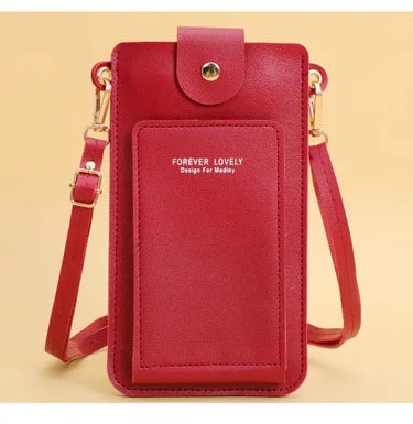 Women's Soft Leather Wallet & Touch Screen Phone Purse – Crossbody Shoulder Bag Handbag