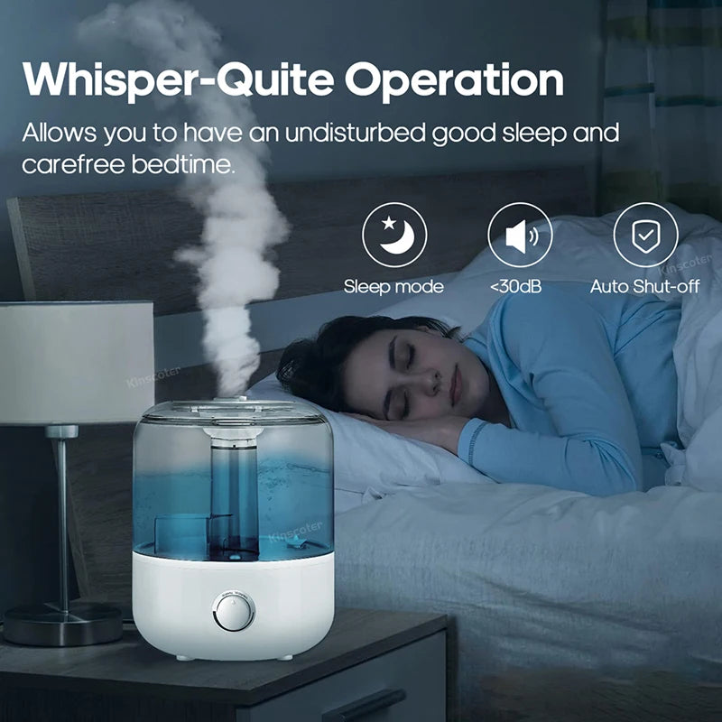KINSCOTER 3L Air Humidifier – Large Capacity Aroma Diffuser with Remote Control & Timer for Home and Plants