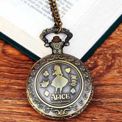 Cute Forest Series Quartz Pocket Watch Necklace - Trendy Pendant Gift for Girls and Holiday Accessories