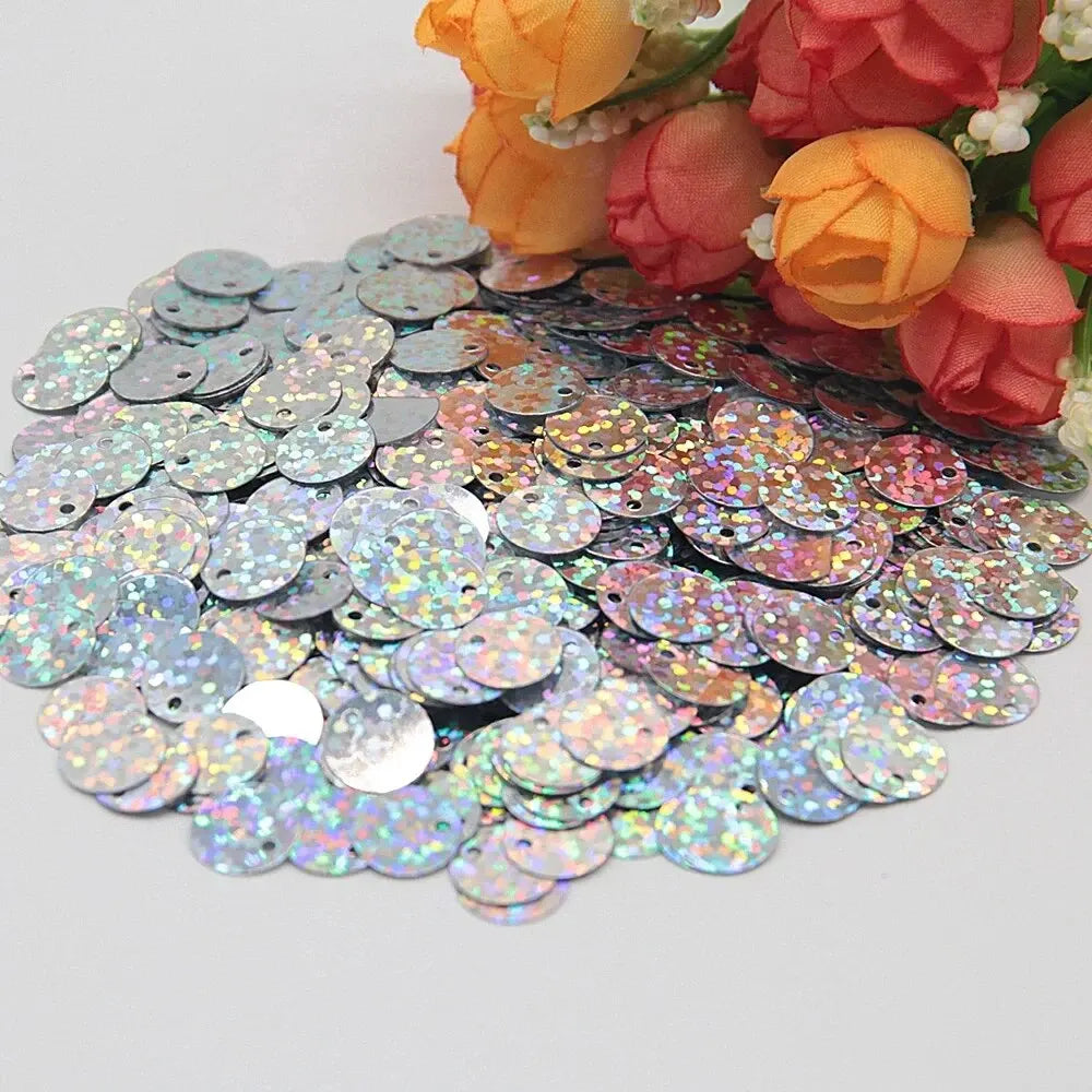 Large Round Flat Sequin Paillettes 10–30mm Loose Glitter Sequins for DIY Crafts, Kids Dance & Decoration 10g Pack