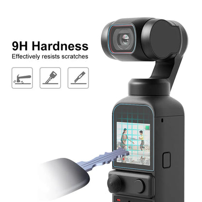 Full Cover Hard Glass LCD Screen Protector for DJI OSMO Pocket 3/2 – Action Camera Lens Film Accessory
