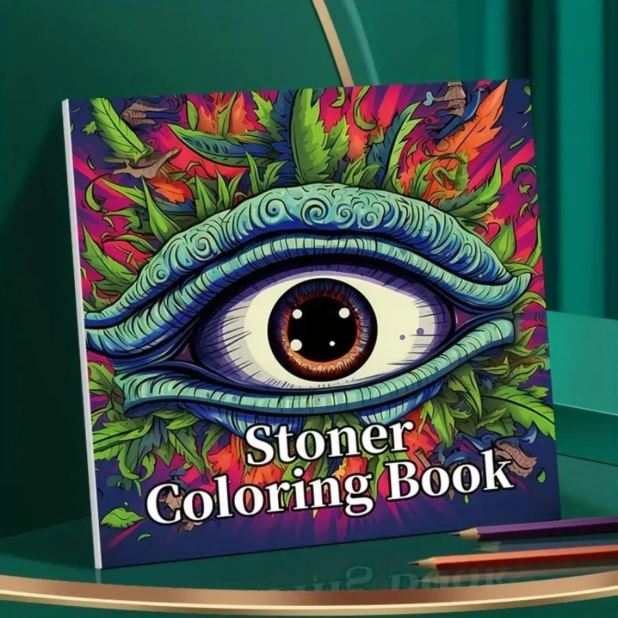Art Coloring Book - Upgraded Thick Paper, 22 Pages, Stoner Coloring Gift for Holidays, Birthdays & Parties