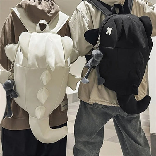 Unisex Shark-Shaped Backpack – Trendy Large Capacity School & Daily Bag for Casual Street Use (Pendant Not Included)