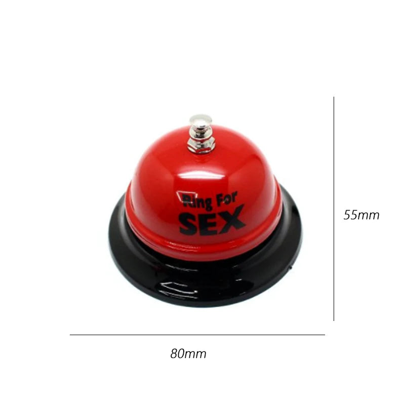 Creative Red Metal Sex Bell Ring – Fun Couple Flirting Novelty Toy & Gift