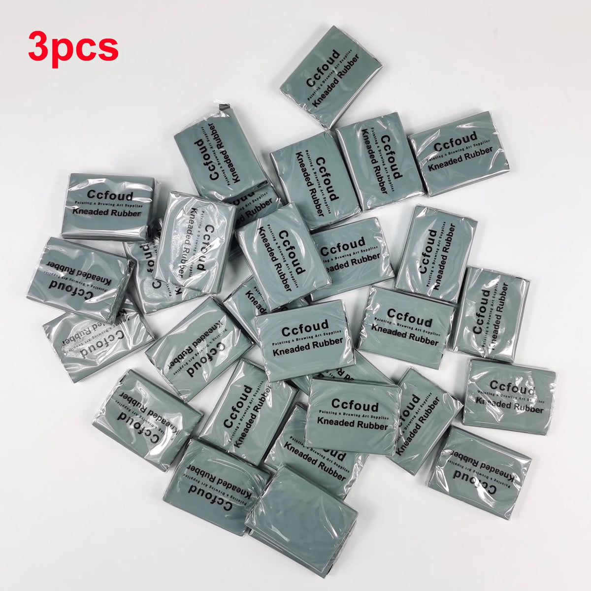 Grey Kneaded Erasers – Flexible Drawing and Sketching Tools for Blending, Highlighting, Shading & Smoothing (3–36 Pcs)