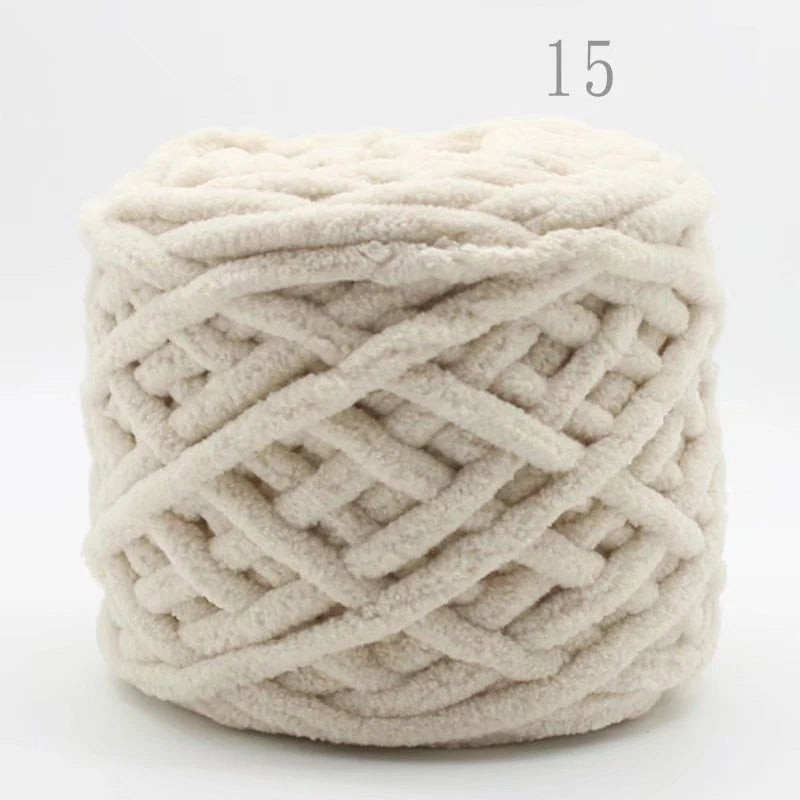 3PCS 300g Soft Chenille Knitting Yarn – Thick Ice Strip Cotton Wool Yarn for DIY Handmade Blankets, Scarves & Craft Projects