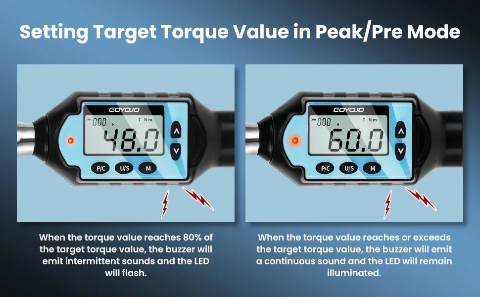 New Digital Preset Torque Wrench | 1/2", 3/8", 1/4" Bidirectional Ratchet for Professional Bicycle Repair