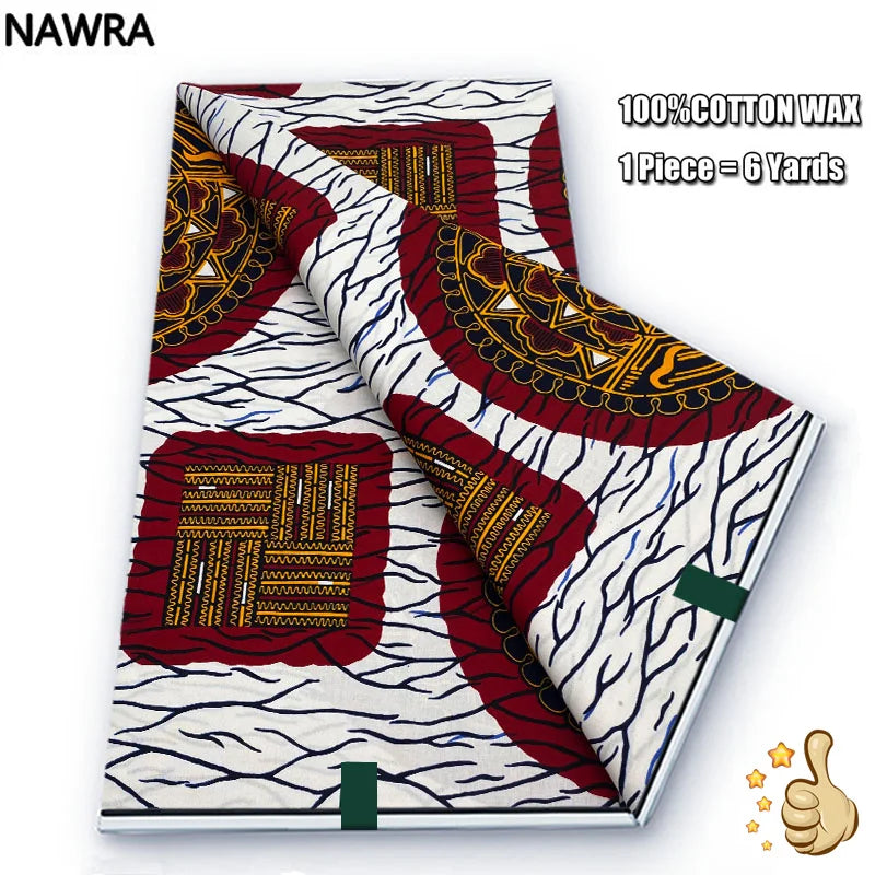 100% Cotton African Wax Print Fabric - High Quality Original Real Wax Ankara Batik Pagne Nigeria Style Sewing Fabric