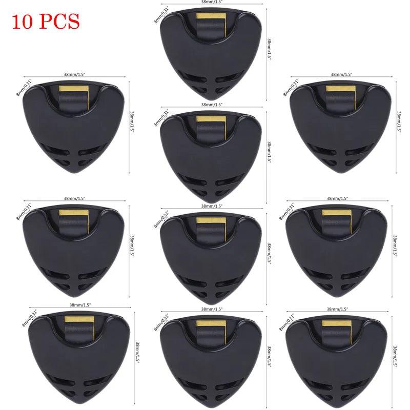 1/5/10pcs Guitar Pick Holder – Self-Adhesive Triangle Plectrum Case, Quick Storage Organizer