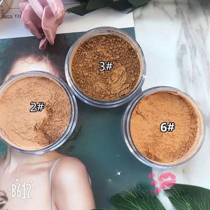 Matte Loose Setting Powder – Oil-Control Mineral Face Concealer, Bronzer & Contour for Dark Skin