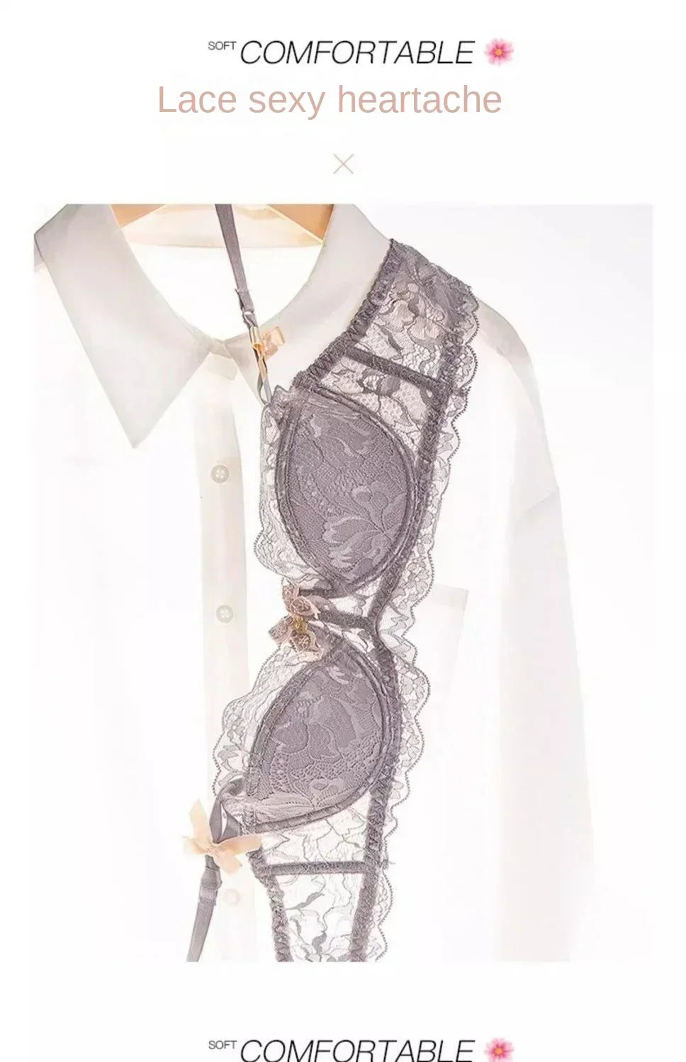 MOYISU French Romantic Lace Bra – Comfortable, Breathable & Sexy Slim Fit Underwear for Women