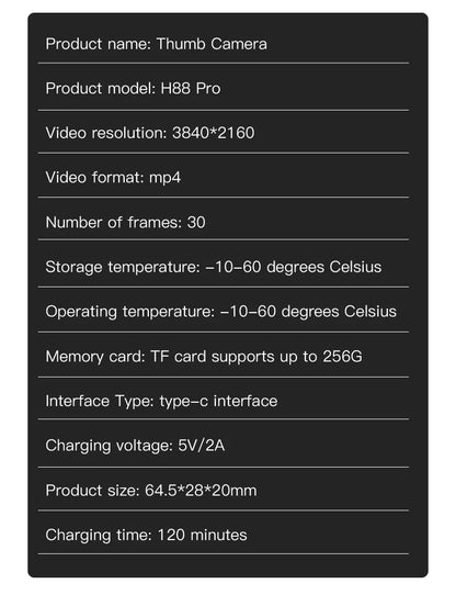 4K Bodycam Action Camera — Mini Full HD Sports Bike & Motorcycle Helmet/Handlebar Camera with WiFi and Long-Lasting Battery