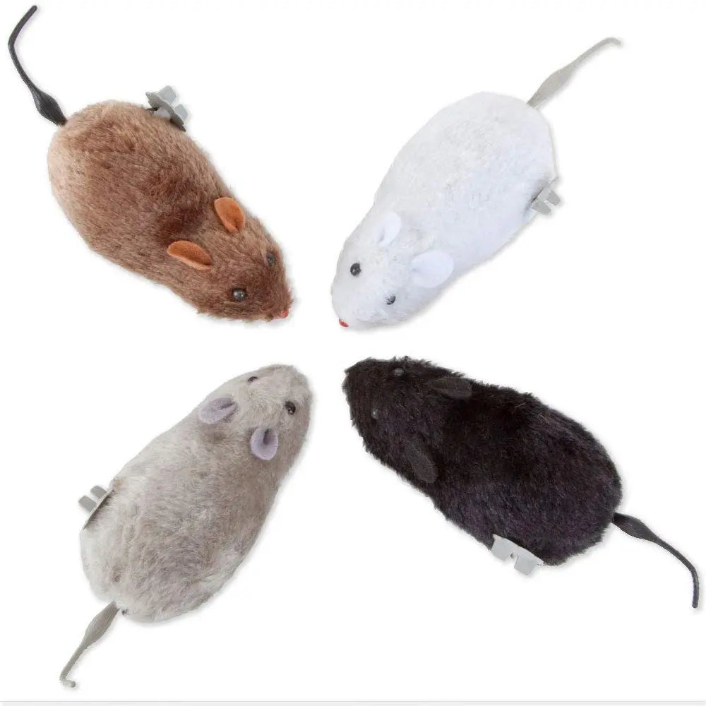 Lifelike Plush Mouse Toy - Funny Running Rat Teaser Toy for Cats, Dogs, and Kids
