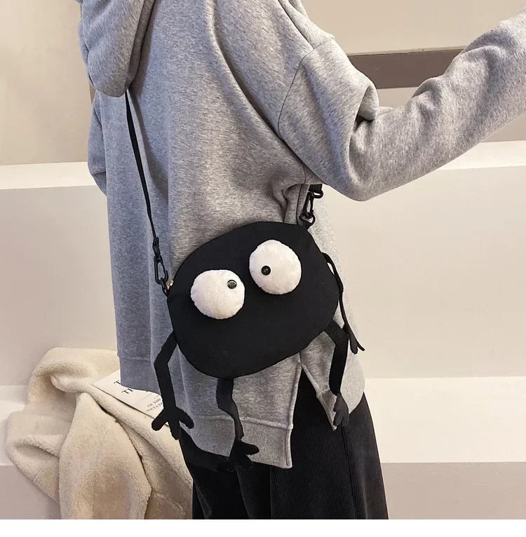 Personalized Canvas Small Shoulder Bag – Trendy Korean Style Crossbody Bag for Young Women Students