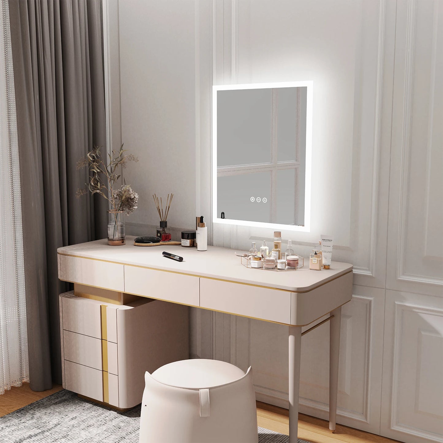 16x20 inch LED Lighted Bathroom Mirror – Wall-Mounted Vanity Mirror with Anti-Fog, Smart Touch Button & Memory Function