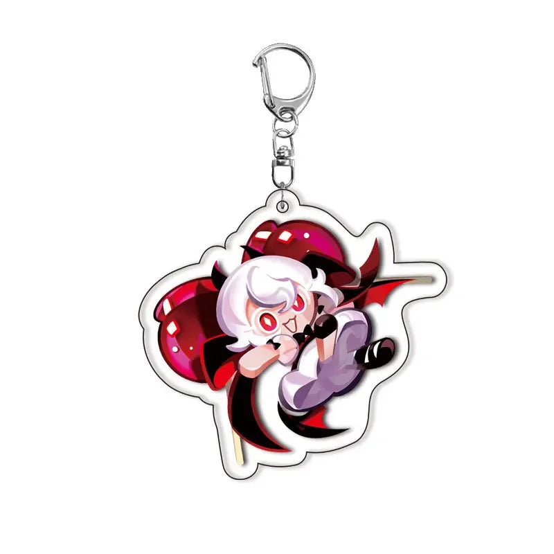 Cookie Run Kingdom Acrylic Keychain – Candy Apple, Milk Shadow & Mystic Flour Bag Accessories Gift