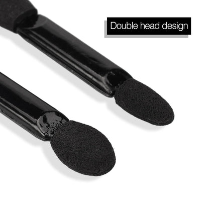 10/50PCS Double-Ended Sponge Sticks - Portable Eyeshadow, Eyeliner & Lip Makeup Applicators, Disposable Cosmetic Tools