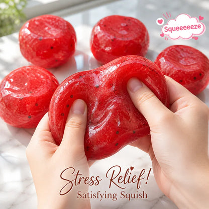 Handmade Watermelon Slushy Squishy Toy - Soft Slow-Rise Stress Relief Squeeze Gift