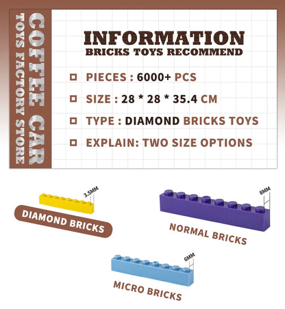 Creative Magic School Diamond Bricks Set — Medieval Castle MOC Building Blocks DIY Toy for Kids & Adults, Perfect Christmas Gift