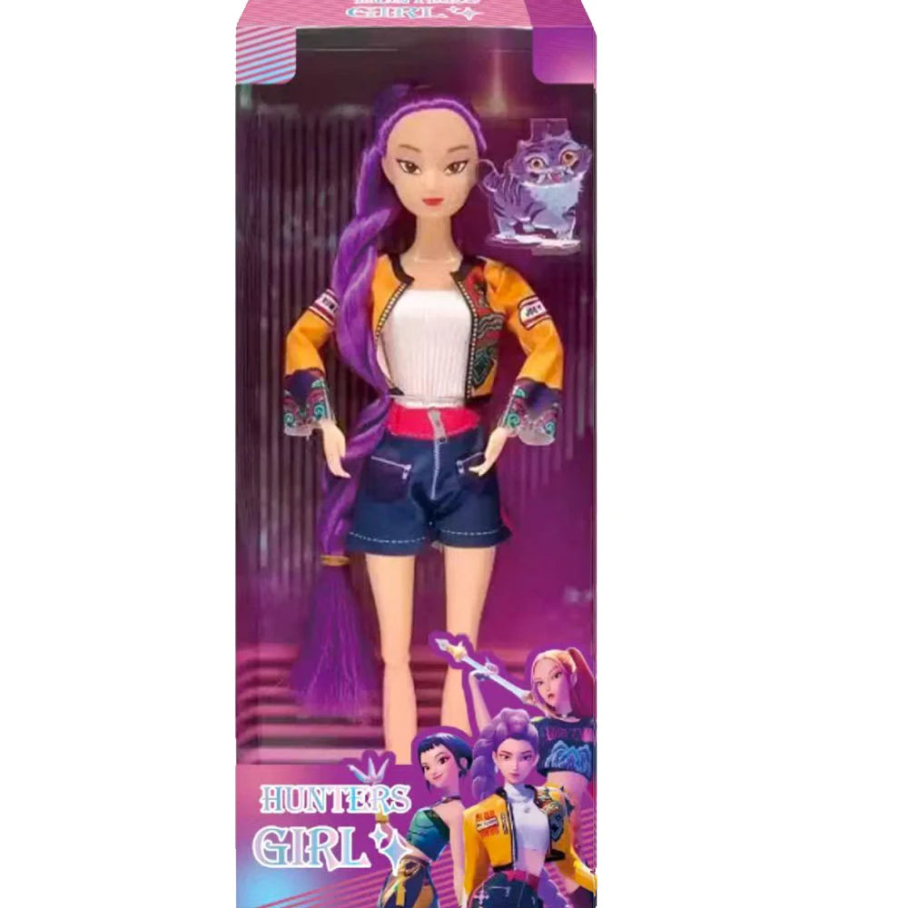 NEW KPop Demon Hunters Action Figure Dolls – Rumi, Mira, Zoey Princess DIY Plastic Toys for Girls