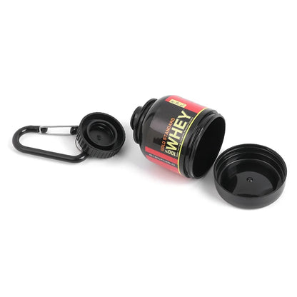 Mini Portable Protein Powder Bottles with Keychain – Travel Funnel, Medicine & Sport Storage Cups