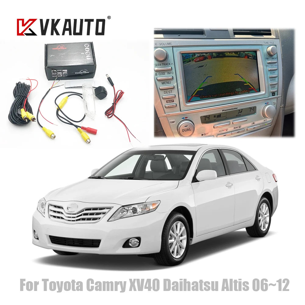 VKAUTO Toyota Camry XV40 Backup Camera - HD IP69 CCD Night Vision Rear View Camera 2006–2012