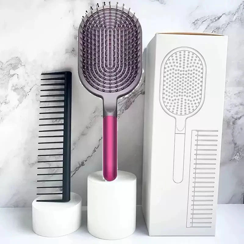 Girls Airbag Hairbrush — Wet & Curly Hair Detangling Comb, Scalp Massage Tool for Salon Styling