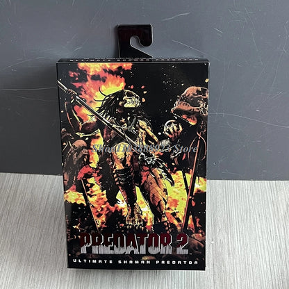 NECA Predator Figure — Ultimate Shaman Elder Armored Jungle Hunter with Snake Vision, Alien Model Toy Gift