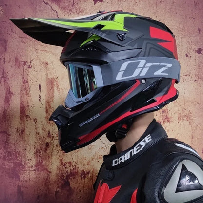 Off-Road Motorcycle Helmet - Bicycle Downhill AM DH Mountain Bike Casco, Cross & Motocross Safety Helmet