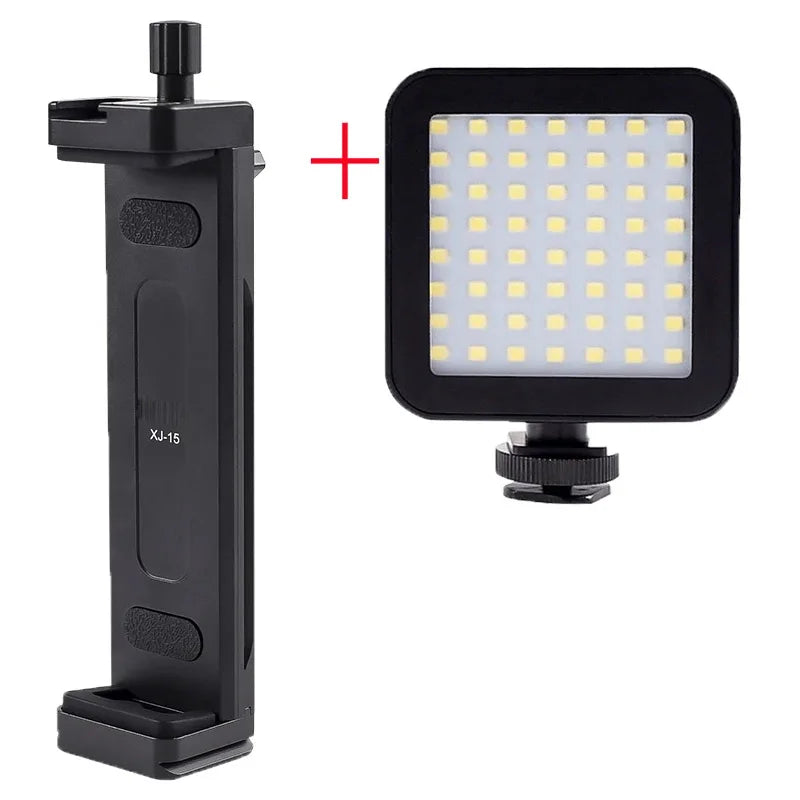 Universal Aluminum Alloy Tablet & Phone Stand – Adjustable Tripod Holder Clip for Mobile Devices