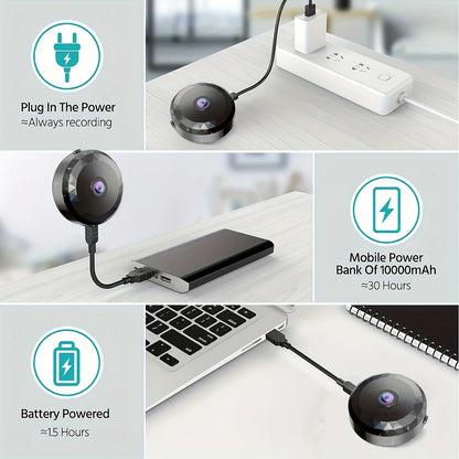 Xiaomi A11 Mini WiFi Security Camera - 1080P HD Wireless Rechargeable Monitoring Camera with Motion Detection & Remote Video Recording