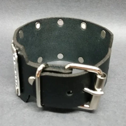 Halloween Gothic PU Leather Bracelet - Punk Hip-Hop Party Costume & Fashion Accessory