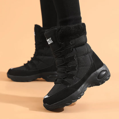 Women's Winter Mid-Calf Snow Boots – Waterproof Thigh-High Hiking Boots for Warmth and Comfort