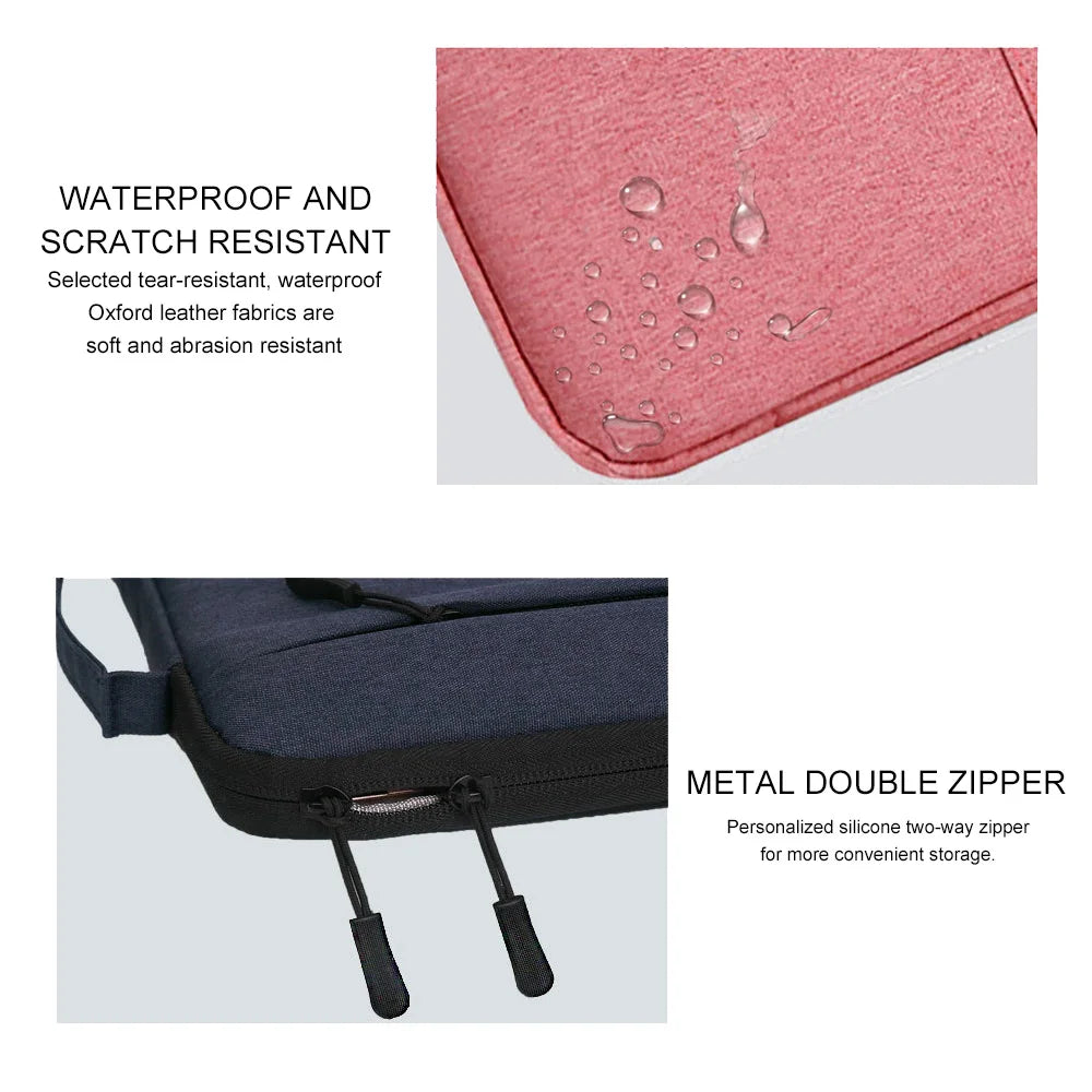 Waterproof Laptop Bag - Protective Notebook Sleeve & Briefcase for MacBook, Lenovo & 13–16 Inch Laptops