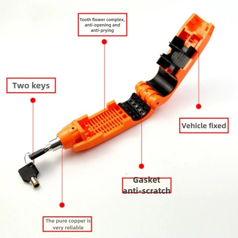 Mini Electric Vehicle Anti-Theft Lock Set – Bicycle & Scooter Security System with Brake Handlebar Grip, Throttle Lock & Cycling Horn for Motorcycle Safety