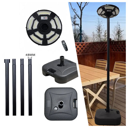 Solar Lamp Post Light - 78-Inch Outdoor Garden Pole Lamp with Removable Head and IP67 Waterproof Design