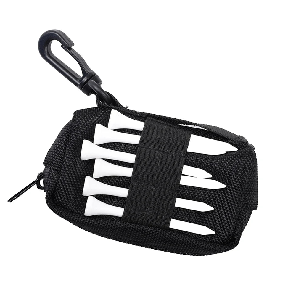 Waterproof Golf Ball Bag with Clip – Golf Tee Holder Pouch, Lightweight Fanny Pack Golf Ball Case, Golf Accessories